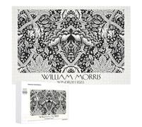 William Morris Windrush Black & White Jigsaw Puzzle for Adults, 1000 Piece