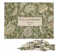 William Morris Windrush Floral Green Jigsaw Puzzle for Adults, 1000 Pieces | Jigsaw Puzzle Gift - visual matching for a more organised build during indoor leisure.