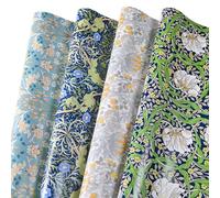 William Morris Wrapping Paper - Floral Designs for Birthday Wedding & More, 12 Sheets Botanical Paper, 19.7 x 27.6 Inches