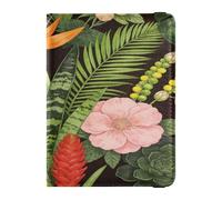 William Morris Yellow Rose Leather travel wallet womens passport holder for travel Vaccine Case Protector Cover Passport Case for women Waterproof