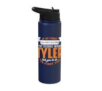 William Personalized Name If At First You Don't Succeed Stainless Steel Insulated Water Bottle