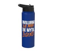 William Personalized Name The Man The Myth The Legend Stainless Steel Insulated Water Bottle
