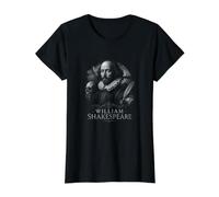 William Shakespeare Bard of Timeless Verse Value Graphic T-Shirt, Women, Black, S