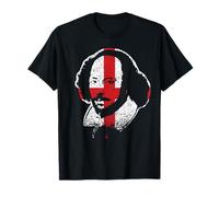 William Shakespeare Face Chandos Portrait Flag of England T-Shirt