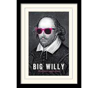 William Shakespeare MP10907P-PL "Big Willy" Mounted and Framed Print, Multi-Colour, 30 x 40 cm