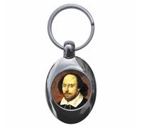 William Shakespeare Portrait Keyring Keychain Key Ring Chain With Trolley Coin
