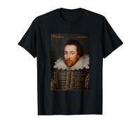 William Shakespeare Portrait Theater Writer Historical Value Graphic T-Shirt, Men, Black, M