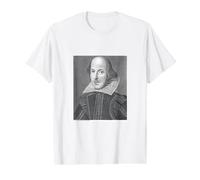 William Shakespeare Portrait Theater Writer Historical Value Graphic T-Shirt, Men, White, M