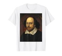 William Shakespeare Portrait Theater Writer Historical Value Graphic T-Shirt, Men, White, M