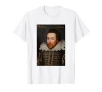 William Shakespeare Portrait Theater Writer Historical Value Graphic T-Shirt, Men, White, M