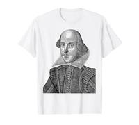 William Shakespeare Portrait Theater Writer Historical Value Graphic T-Shirt, Men, White, S