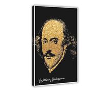 William Shakespeare Poster Portrait Art Canvas Poster Wall Art Decor Print Picture Paintings for Living Room Bedroom Decoration 24x36inch(60x90cm)