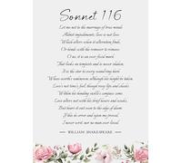 William Shakespeare Sonnet 116 poem/romantic print/Engagement/Wedding Size A4
