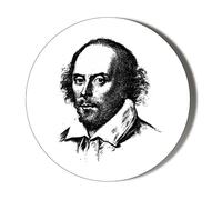 WILLIAM SHAKESPEARE - THE BARD - 38mm Small Fridge Magnet
