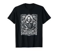 William Shakespeare The Stage is Blood Classic Value Graphic T-Shirt, Men, Black, L