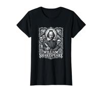 William Shakespeare The Stage is Blood Classic Value Graphic T-Shirt, Women, Black, XL