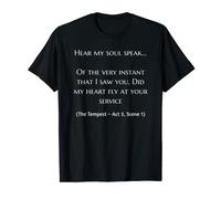 William Shakespeare The Tempest Theatre Quote T Shirt T-Shirt
