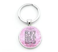 William Shakespeare though she be but little she is fierce quote key chain ring holder women keychain