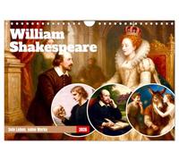 William Shakespeare UK-Version (Wall Calendar 2026 DIN A4 Landscape), CALVENDO 12 Month Wall Calendar