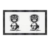 'William Shakespeare With Owl' Pet Feeding Mat (PM00027764)