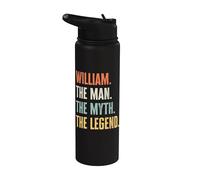 William The Best, Man Myth Legend, Funny Best Name William Stainless Steel Insulated Water Bottle