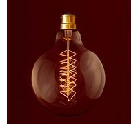 William & Watson B22 Edison Vintage XL - M Globe Spiral Light Bulb, 40W Bayonet Fitting (Globe XL (G125))