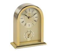 WILLIAM WIDDOP Arched Mantel Clock Gold Aluminium Case