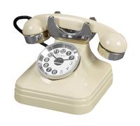 Widdop and Co WILLIAM WIDDOP Miniature Clock-Cream Telephone, Silver, Small