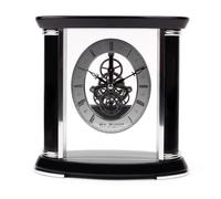 WILLIAM WIDDOP Piano Finish Wooden Skeleton Mantel Clock
