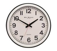 WILLIAM WIDDOP Wm Widdop Office Style White Cased Wall Clock 42Cm