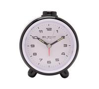WILLIAM WIDDOP Wm.widdop Round Alarm Clock Sweep Movement & Snooze - Black & White