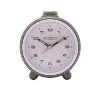WILLIAM WIDDOP Wm.widdop Round Alarm Clock Sweep Movement & Snooze - Grey & White