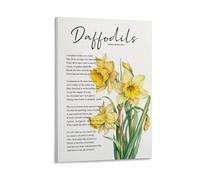 William Wordsworth Poem Daffodils (2) Posters for Room Aesthetic Canvas Wall Art Bedroom Decor12x18inch(30x45cm)