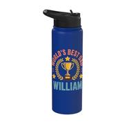 William World's Best Dad Fathers Day Birthday Stainless Steel Insulated Water Bottle