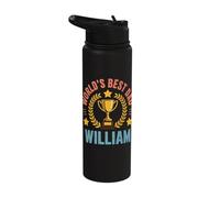 William World's Best Dad Fathers Day Birthday Stainless Steel Insulated Water Bottle