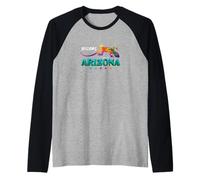 Williams Arizona USA Desert Gecko Lizard Vacation Souvenir Raglan Baseball Tee