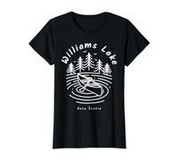 Williams Lake in Halifax Nova Scotia Value Graphic T-Shirt, Women, Black, M