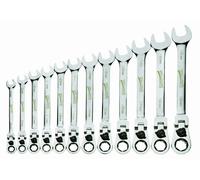 Williams MWS-12RCF 12-Piece Metric Reversible Flex Head Ratcheting Combination Wrench Set