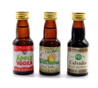 Williams Pear + Apple + Apple Brandy Flavouring Set 3x25ml - Alcohol-Free Essence for Homemade Vodka, Brandy and Cocktails
