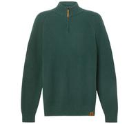 Williams River Textured Quarter-Zip Jumper for Men - Dark Green M