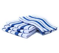 Williams-Sonoma Classic Stripe Kitchen Dishcloths/Dishrags, Set of 4 (Bright Blue)