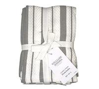 Williams-Sonoma Classic Striped Dishcloths, Dishrags, Drizzle Grey (Set of 4)