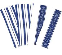 Williams-Sonoma Classic Striped Towels Set & Logo Towels Set - 4 Pack (Bright Blue)