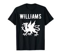Williams Surname Welsh Family Name Wales Heraldic Dragon T-Shirt