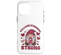 Williams Syndrome Strong Burgundy Awareness Gnome Case for iPhone 16 Pro Max