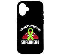 Williams Syndrome Superhero Warrior Fighter Green Ribbon Case for iPhone 16
