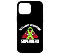 Williams Syndrome Superhero Warrior Fighter Green Ribbon Case for iPhone 16 Pro Max