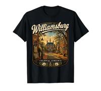 Williamsburg Virginia Colonial Williamsburg Travel Value Graphic T-Shirt, Men, Black, L