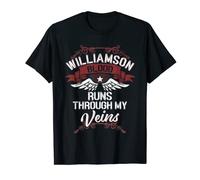 Williamson Blood Runs Through My Veins - Last Name Family T-Shirt