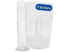 Willie City Clear Suction Dildo for Women, Men & Couples - 8.66x1.73 in